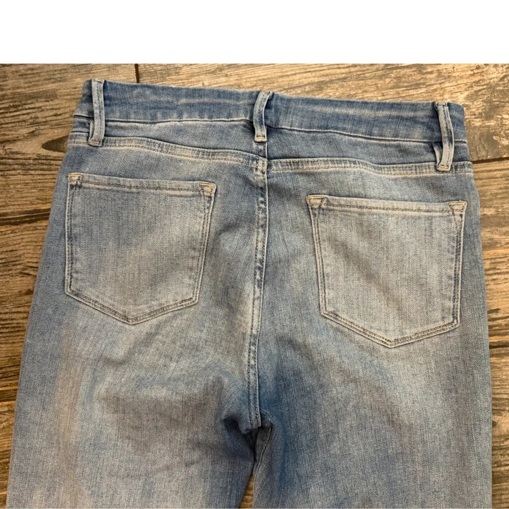 FRAME Le Crop Mini Boot Jeans Kincord Light Wash Raw Frayed Step Hem‎ Size 29 - Picture 11 of 11
